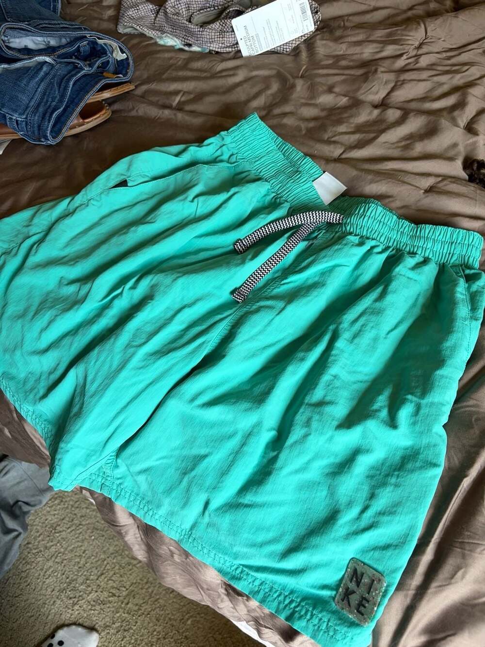 Nike Men's Size Large Green Swim Trunks Shorts